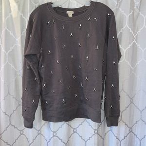 J. Crew Beaded Sweatshirt